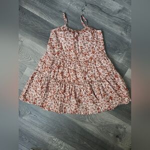 GAP Floral Kids Dress - Brown/Rust and White